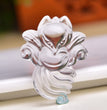 Natural Clear Quartz Nine-tailed Fox Pendant Fashion Jewelry