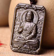 Natural Golden Sheen Obsidian Guardian God Buddha Pendant Necklace Fashion Jewelry