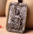 Natural Golden Sheen Obsidian Guardian God Buddha Pendant Necklace Fashion Jewelry