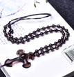 Natural Icy Obsidian Cross Pendant Necklace Fashion Jewelry