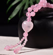 Natural Rose Quartz Necklace Sweater Chain Fashion Jewelry