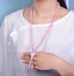 Natural Rose Quartz Necklace Sweater Chain Fashion Jewelry