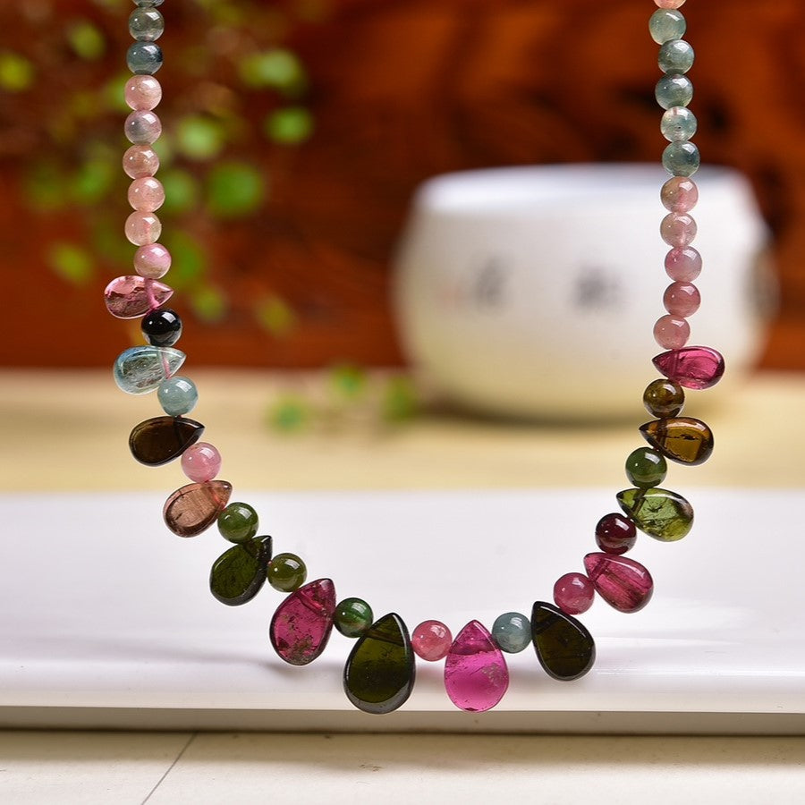 Natural Brizilian Tourmaline Necklace Fashion Jewelry