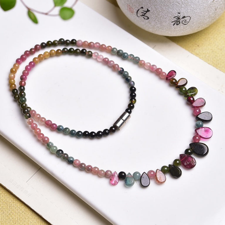 Natural Brizilian Tourmaline Necklace Fashion Jewelry