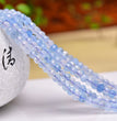 Natural Aquamarine Faceted Donut Beads Strands Loose Beads Jewelry DIY Bracelets