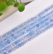 Natural Aquamarine Faceted Donut Beads Strands Loose Beads Jewelry DIY Bracelets