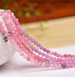 Natural Plum Tourmaline Faceted Round Beads Strands Loose Beads Jewelry DIY Bracelets