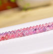 Natural Plum Tourmaline Faceted Round Beads Strands Loose Beads Jewelry DIY Bracelets