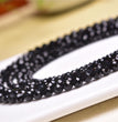 Natural Black Tourmaline Faceted Round Beads Strands Loose Beads Jewelry DIY Bracelets