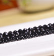 Natural Black Tourmaline Faceted Round Beads Strands Loose Beads Jewelry DIY Bracelets