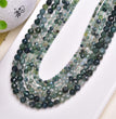 Natural Moss Agate Faceted Round Beads Strands Loose Beads Jewelry DIY Bracelets