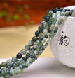 Natural Moss Agate Faceted Round Beads Strands Loose Beads Jewelry DIY Bracelets