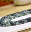 Natural Moss Agate Faceted Round Beads Strands Loose Beads Jewelry DIY Bracelets