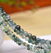 Natural Moss Agate Faceted Round Beads Strands Loose Beads Jewelry DIY Bracelets