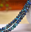 Natural Azurite Faceted Round Beads Strands Loose Beads Jewelry DIY Bracelets