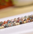 Natural Alashan Agate Faceted Round Beads Strands Loose Beads Jewelry DIY Bracelets