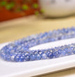 Natural Ombre Blue Kynite Faceted Round Beads Strands Loose Beads Jewelry DIY Bracelets