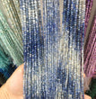 Natural Ombre Blue Kynite Faceted Round Beads Strands Loose Beads Jewelry DIY Bracelets