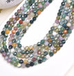 Natural Indian Agate Faceted Round Beads Strands Loose Beads Jewelry DIY Bracelets