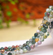 Natural Indian Agate Faceted Round Beads Strands Loose Beads Jewelry DIY Bracelets