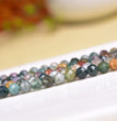 Natural Indian Agate Faceted Round Beads Strands Loose Beads Jewelry DIY Bracelets