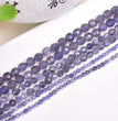 Natural Cordierite Iolite Faceted Round Beads Strands Loose Beads Jewelry DIY Bracelets