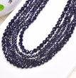 Natural Blue Sandstone Faceted Round Beads Strands Loose Beads Jewelry DIY Bracelets