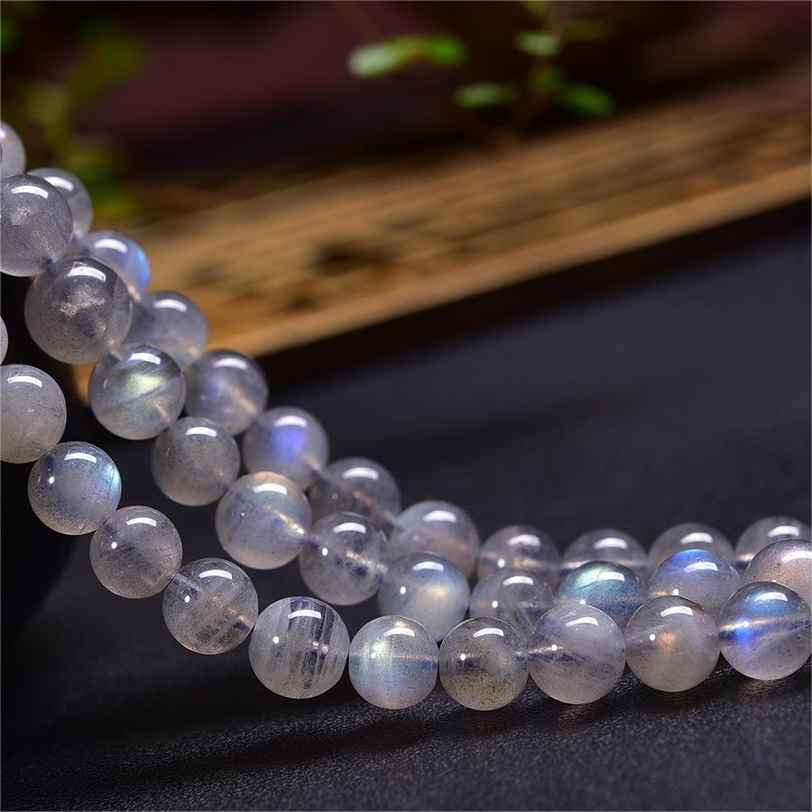 Natural Labradorite Round Beads Strands Loose Beads Jewelry DIY Bracelets