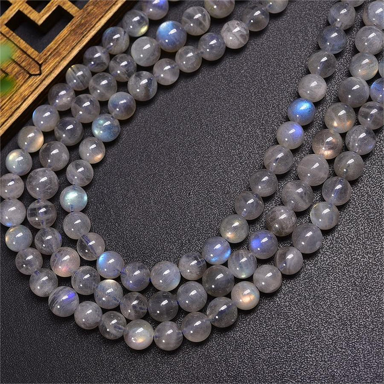 Natural Labradorite Round Beads Strands Loose Beads Jewelry DIY Bracelets