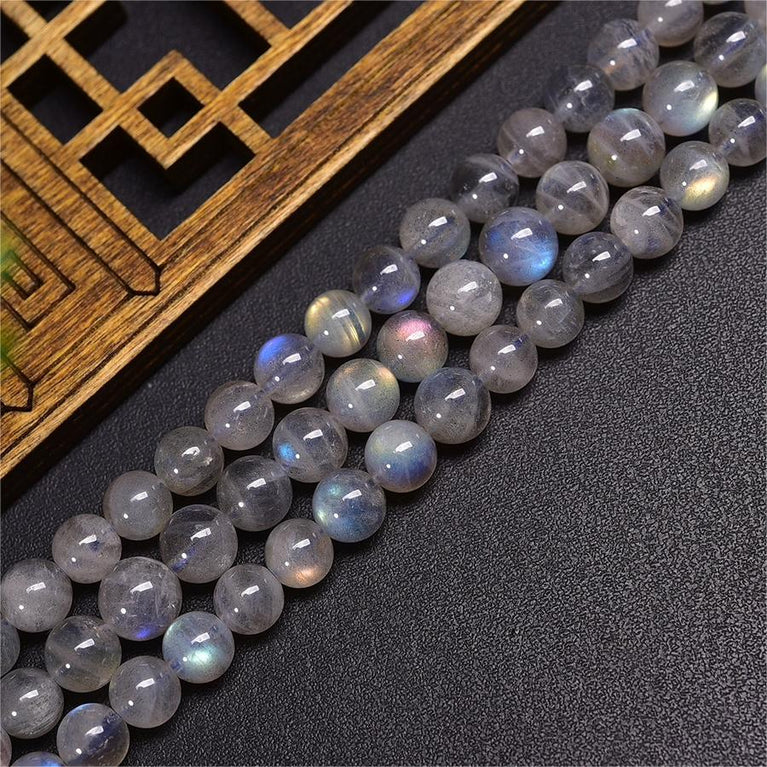 Natural Labradorite Round Beads Strands Loose Beads Jewelry DIY Bracelets