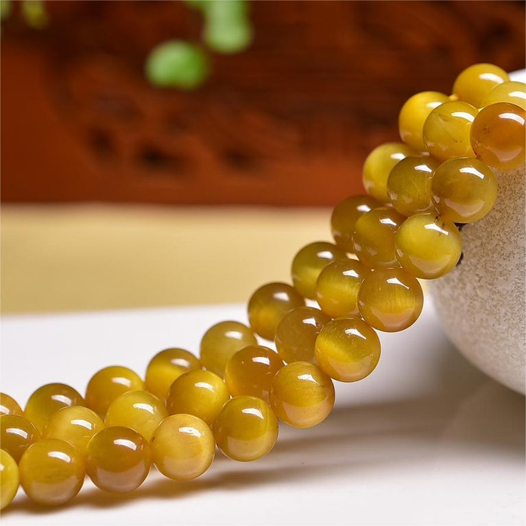 Natural Golden Tiger Eye Round Beads Strands Loose Beads Jewelry DIY Bracelets