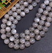 Natural Silver Moonstone Round Beads Strands Loose Beads Jewelry DIY Bracelets