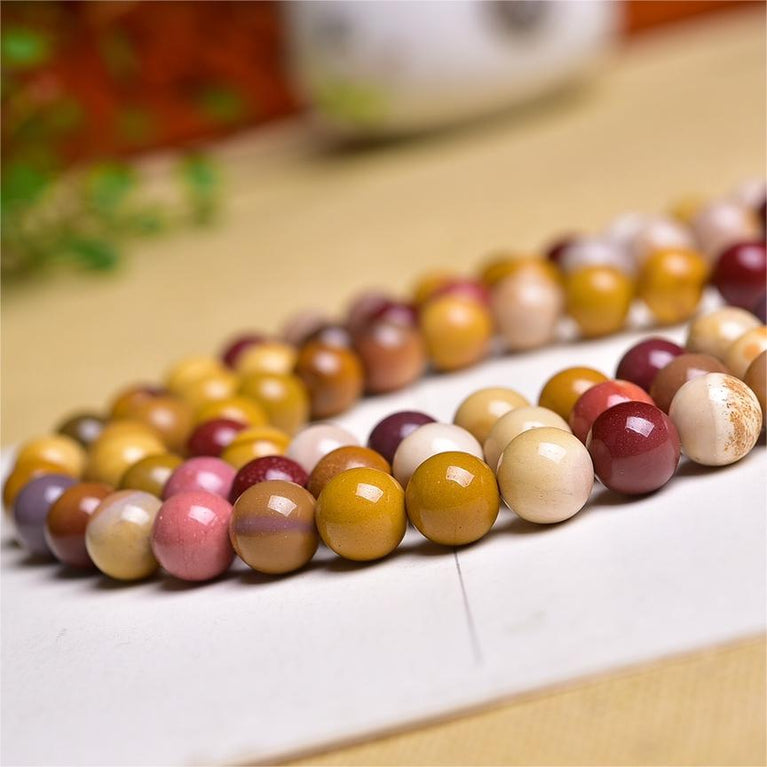 Natural Mookite Round Beads Strands Loose Beads Jewelry DIY Bracelets