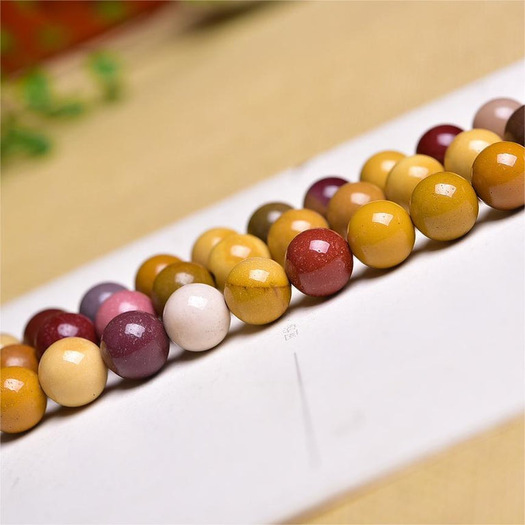 Natural Mookite Round Beads Strands Loose Beads Jewelry DIY Bracelets