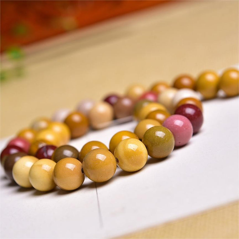 Natural Mookite Round Beads Strands Loose Beads Jewelry DIY Bracelets