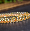 Natural Citrine Round Beads Strands Loose Beads Jewelry DIY Bracelets