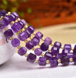 Natural Light Faceted Cube Beads Strands Loose Beads Jewelry DIY Bracelets