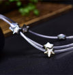 Natural Black Shell Star Beads Strands Loose Beads Jewelry DIY Bracelets