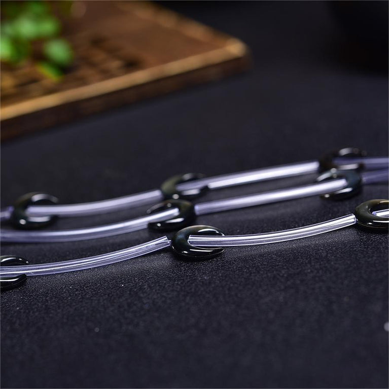 Natural Black Shell Moon Beads Strands Loose Beads Jewelry DIY Bracelets