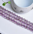 Natural Light Amethyst Faceted Round Beads Strands Loose Beads Jewelry DIY Bracelets