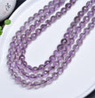 Natural Light Amethyst Faceted Round Beads Strands Loose Beads Jewelry DIY Bracelets