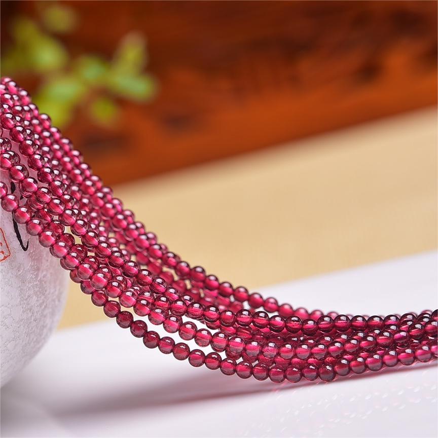 Natural Garnet Small Beads Strands Loose Beads Jewelry DIY Bracelets