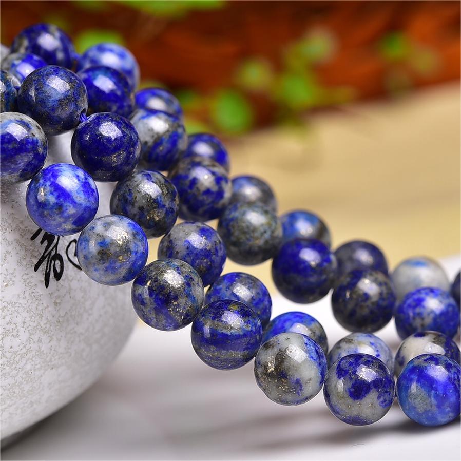 Natural Lapis Lazuli Round Beads Strands Loose Beads Jewelry DIY Bracelets