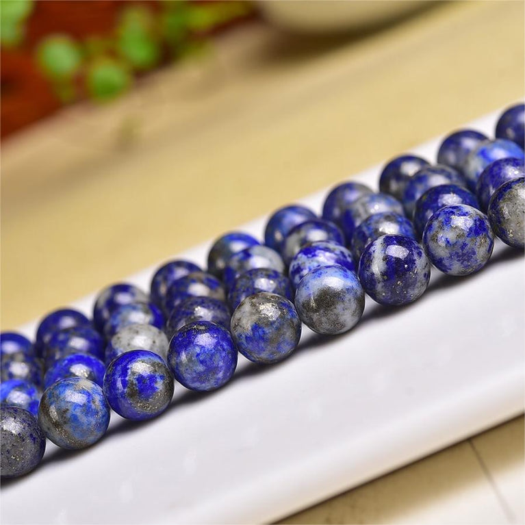 Natural Lapis Lazuli Round Beads Strands Loose Beads Jewelry DIY Bracelets