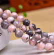 Natural Pink Zebra Round Beads Strands Loose Beads Jewelry DIY Bracelets