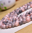 Natural Pink Zebra Round Beads Strands Loose Beads Jewelry DIY Bracelets