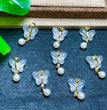 Natural White Agate Butterfly Jewelry Charms Pendants