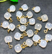 Natural White Agate Cat Head Jewelry Charms Pendants