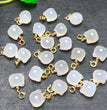 Natural White Agate Cat Head Jewelry Charms Pendants