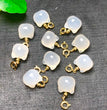 Natural White Agate Cat Head Jewelry Charms Pendants